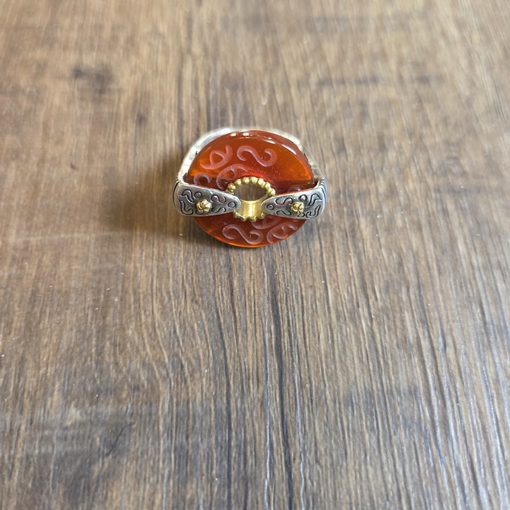 Silpada Sterling Silver And Carnelian Ring